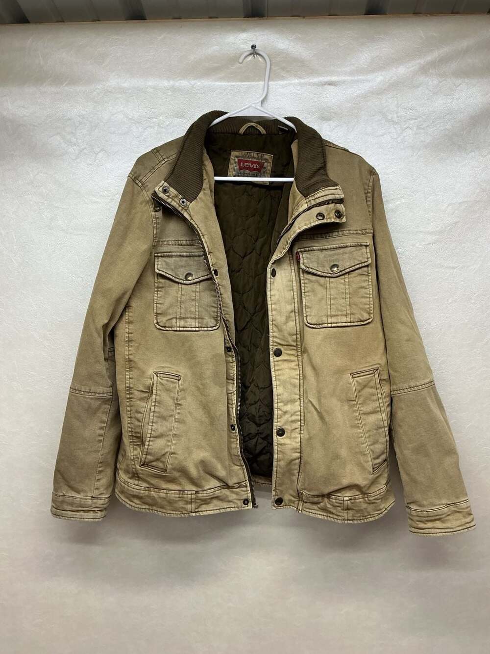 Vintage Levi's Light Brown Denim Lined Trucker Jean Jacket Men's Medium